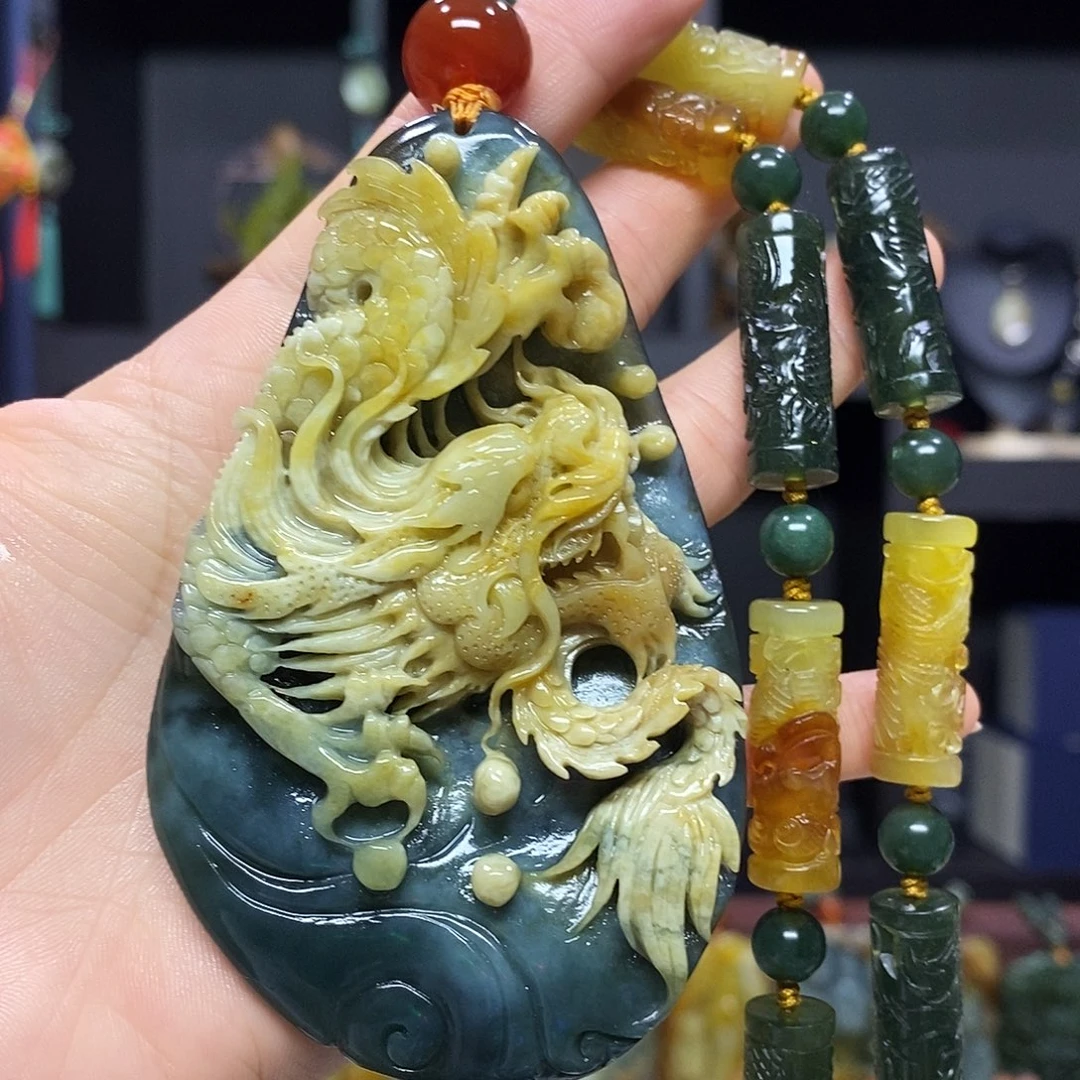 未镶嵌岫玉挂件吊坠手链
