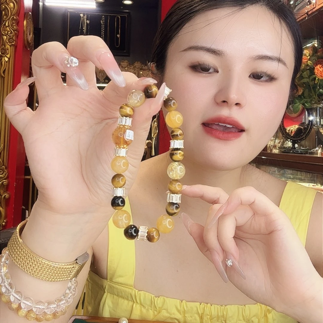 琉璃铜合金锆石铁合金手串