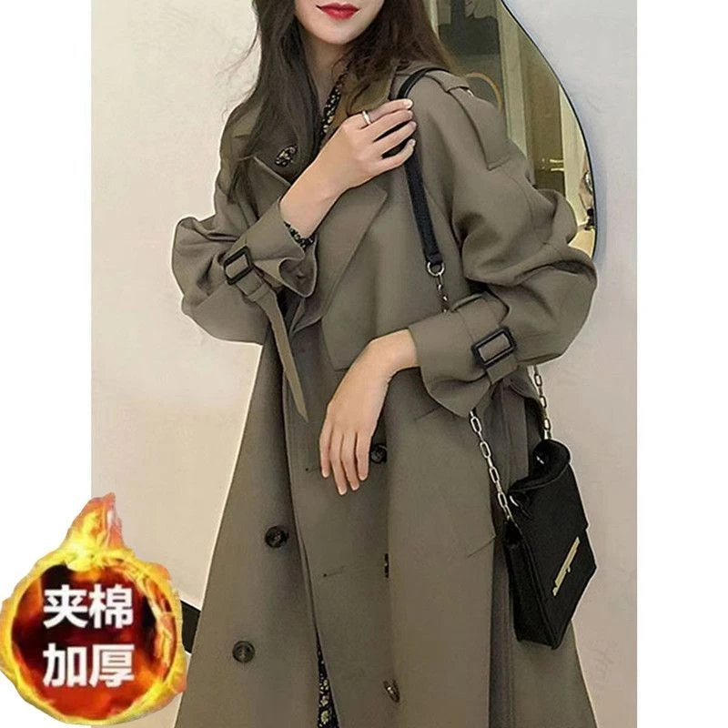 今年流行风衣2025新款秋装坠感中长款外套女过膝气质女神范英伦风