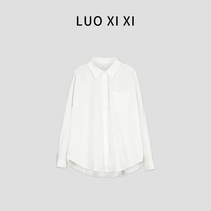 100%棉舒适柔软衬衫春夏新款时尚百搭休闲长袖衬衣女 1323