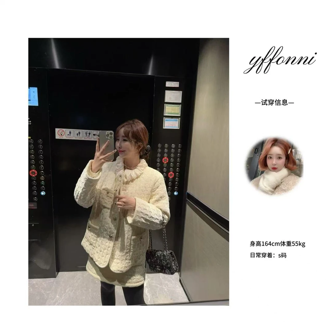【YFONI】花苞香风棉服套装