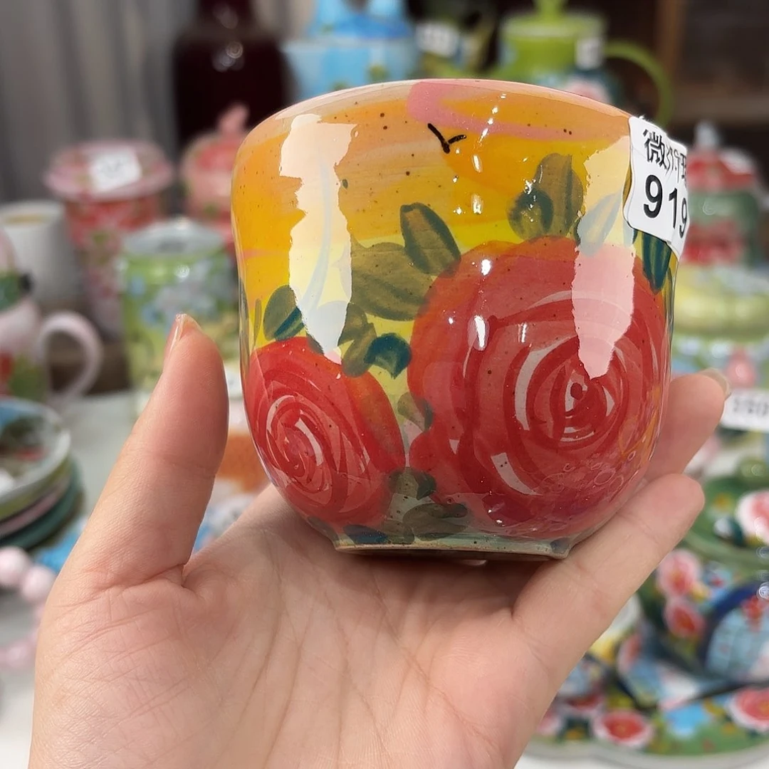 景德镇手绘高温釉下彩陶瓷茶具