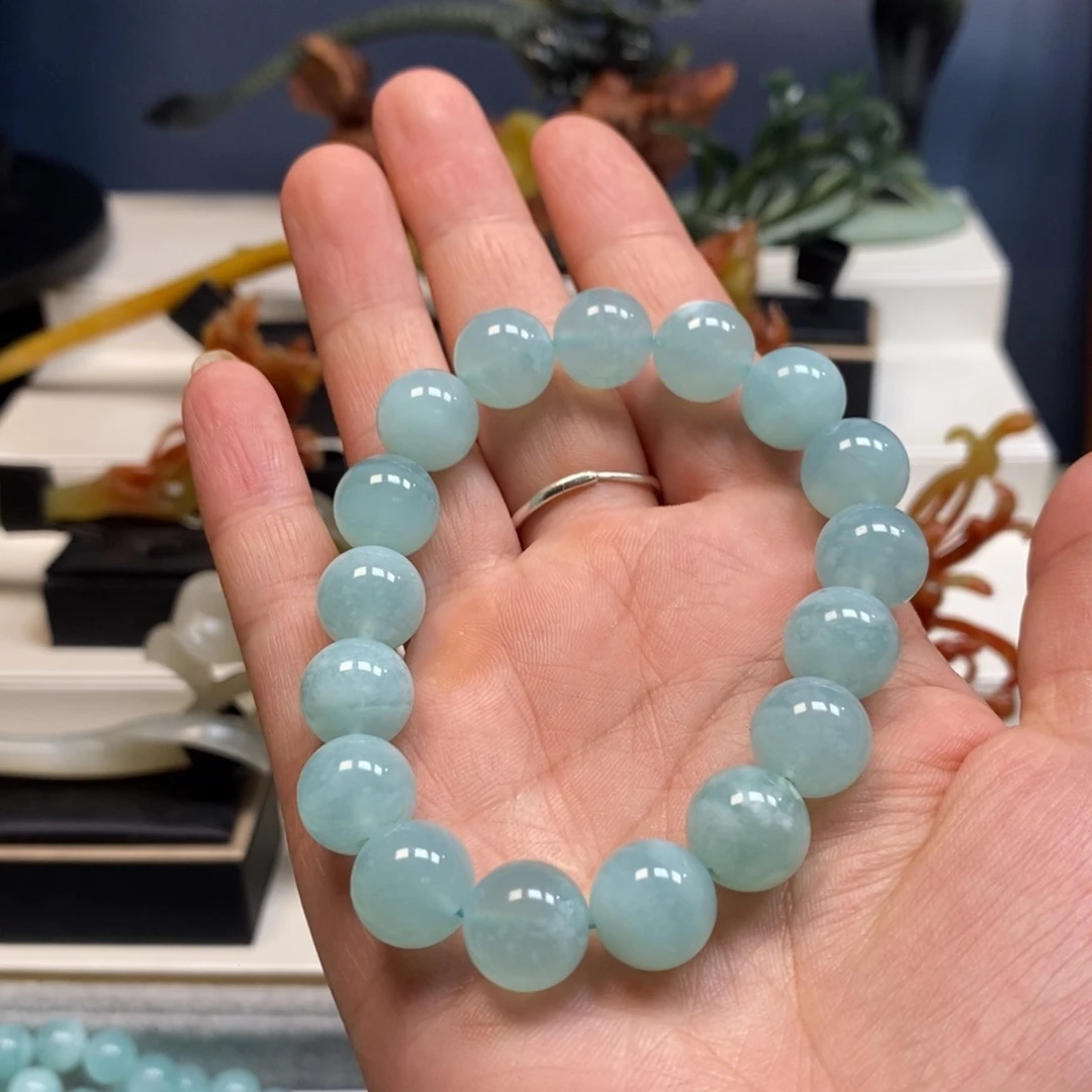 未镶嵌蛇纹石玉手链