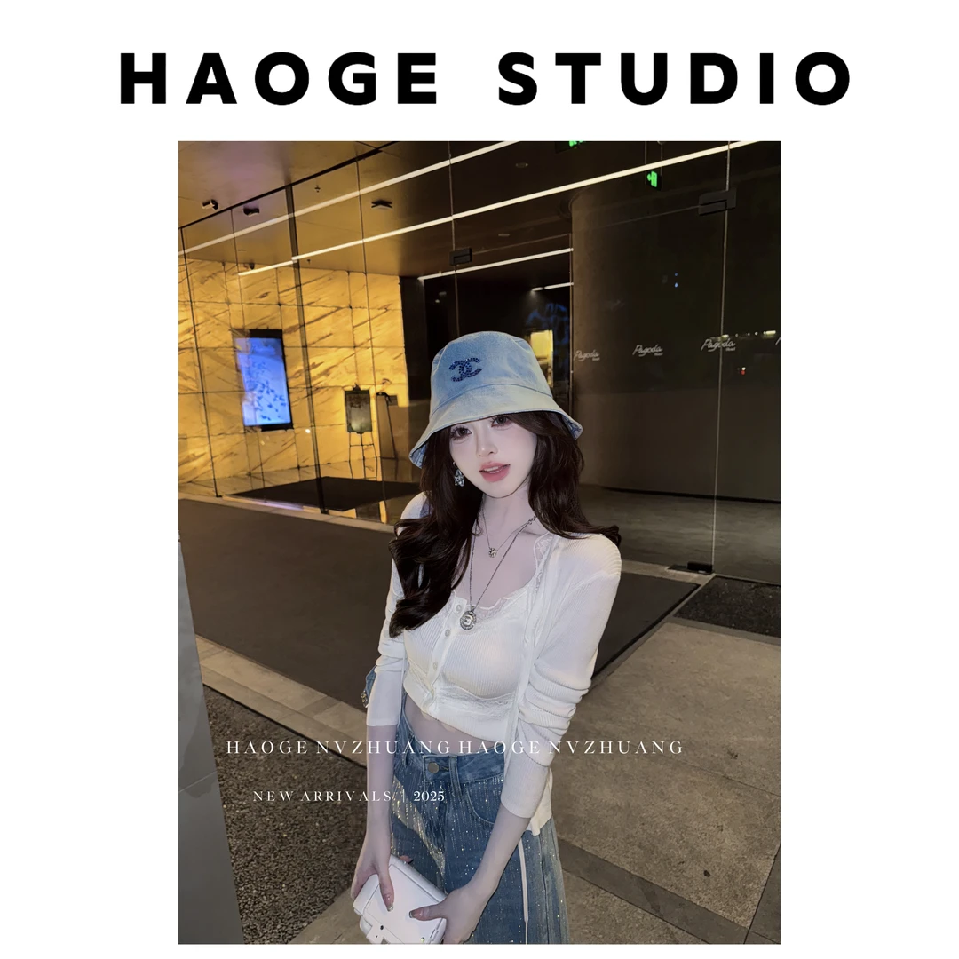 浩哥严选●微风呢喃C5ZZS0666A针织衫+吊带预显瘦短款时尚小众款