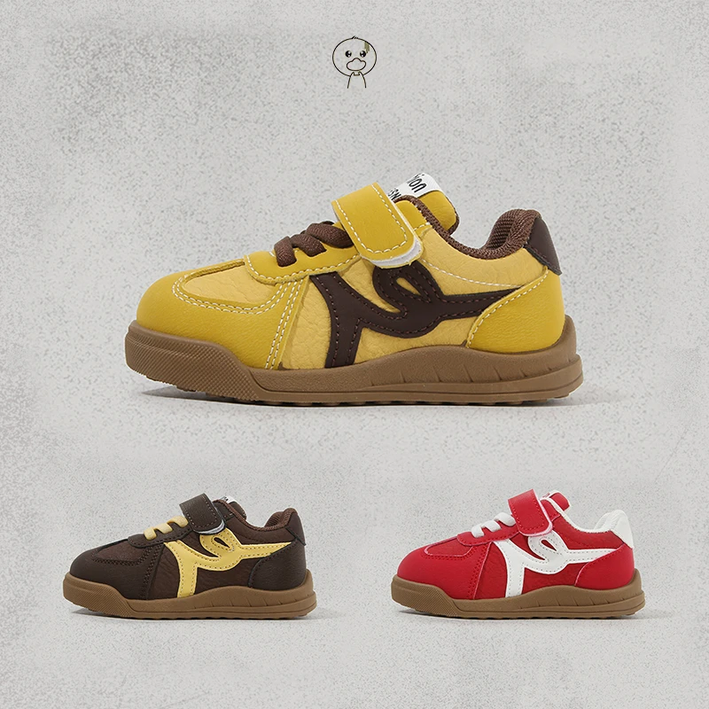 小黄鸭儿童运动鞋春秋男童鞋宝宝单鞋机能鞋女童板鞋德训鞋潮W31A