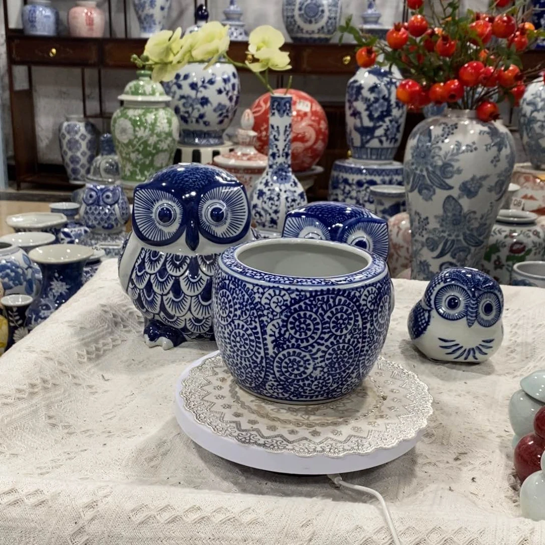 【闪购商品】摆件陶瓷花缸摆件……