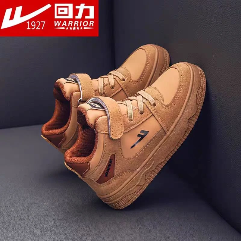 Warrior/回力1387春秋儿童运动女童高帮休闲女孩魔术贴舒适鞋C