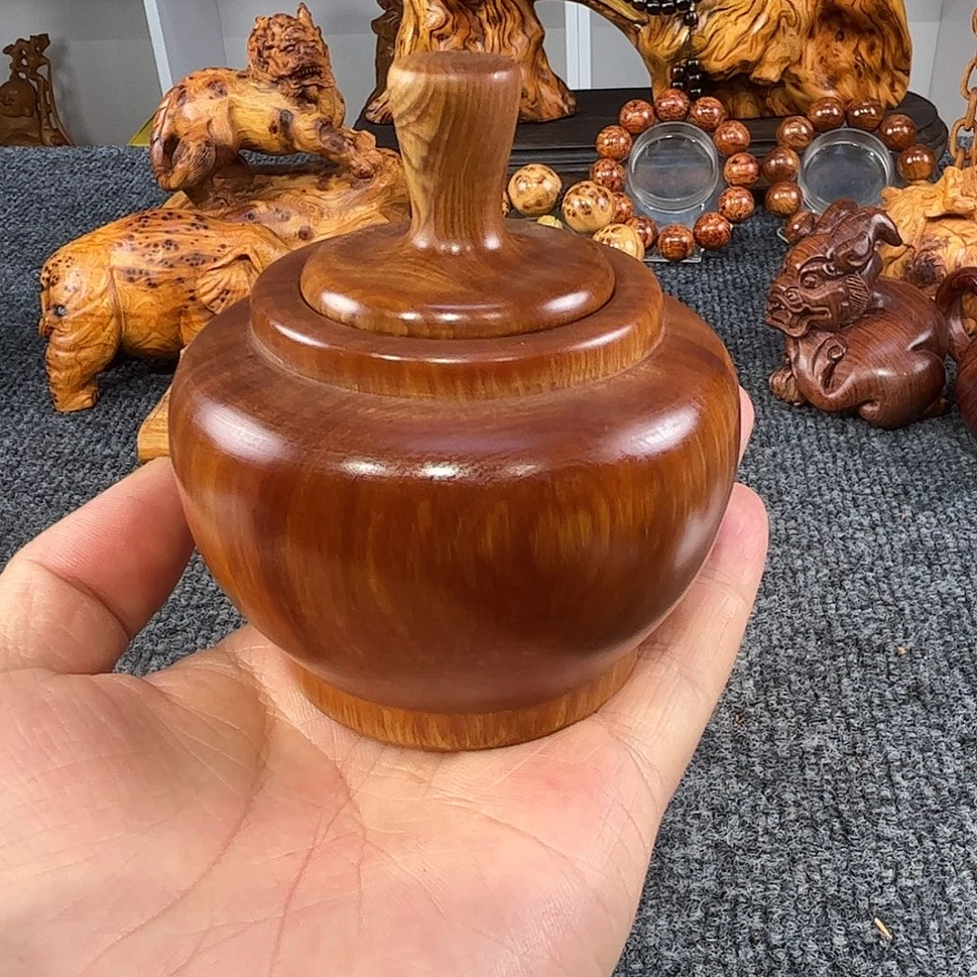 崖柏太行崖柏黑油溏心罐子