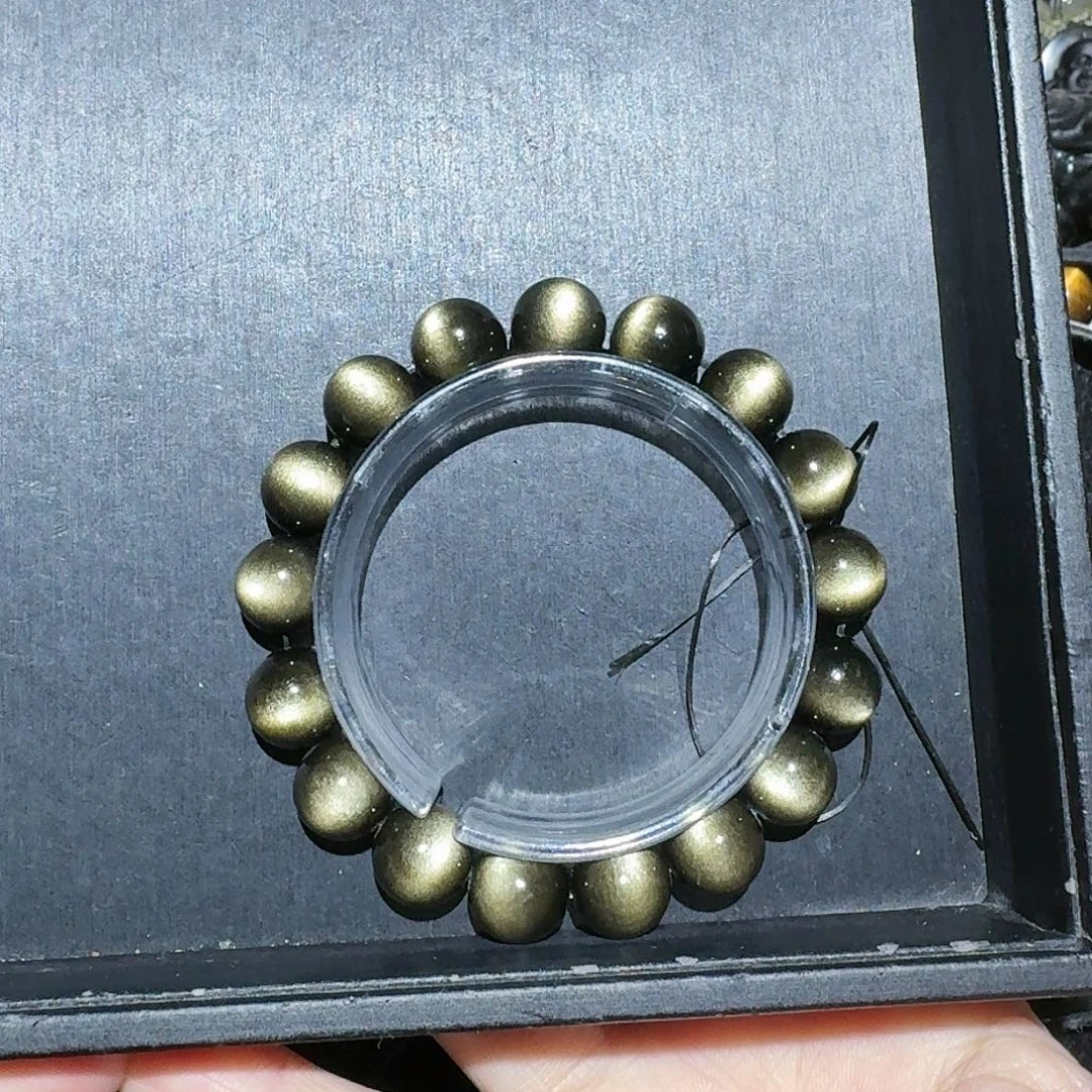 奢***人黑曜岩未镶嵌手链