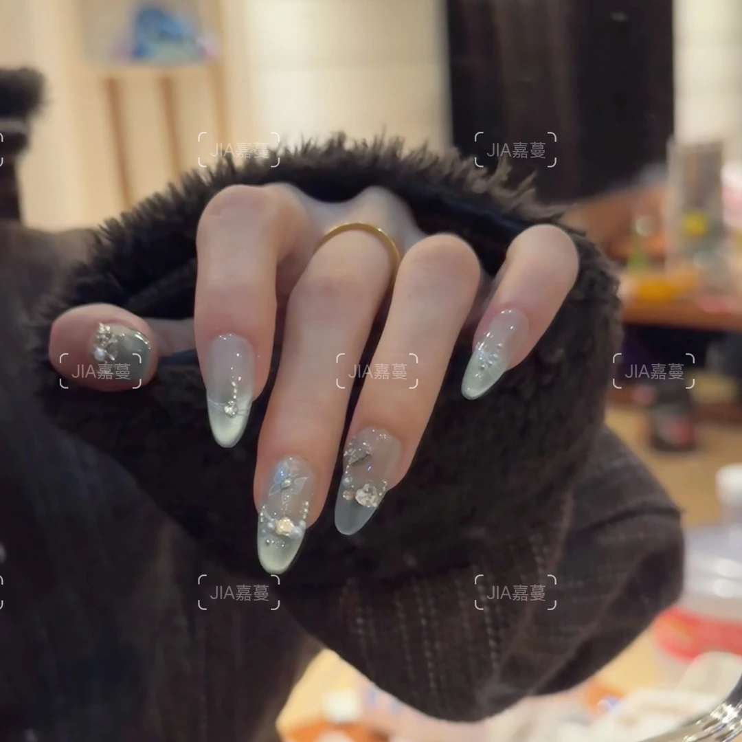 【青莲】现货纯手工穿戴甲新年美甲贴