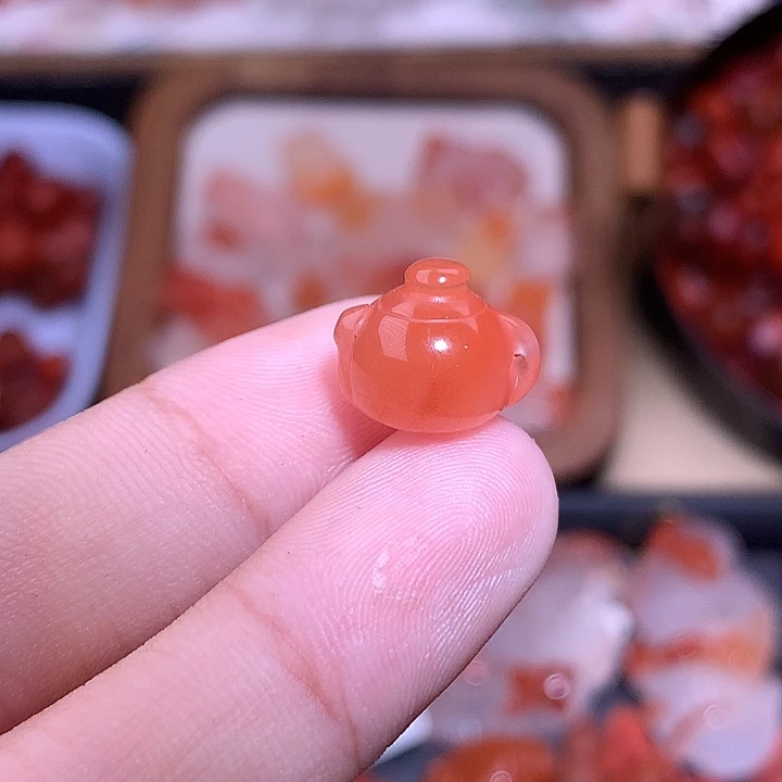 南红玛瑙未镶嵌珠宝半成品把把壶
