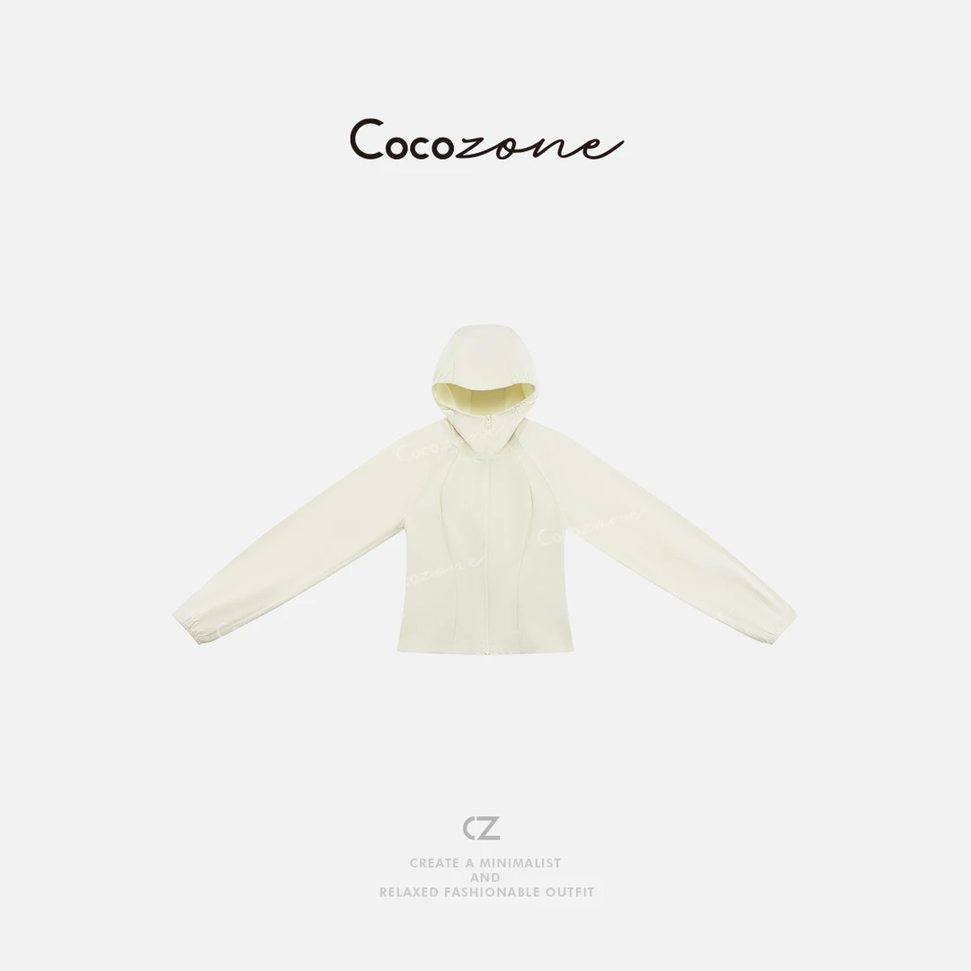 COCO ZONE 刘一一连帽速干瑜伽后幅收腰运动风外套CD1A0210