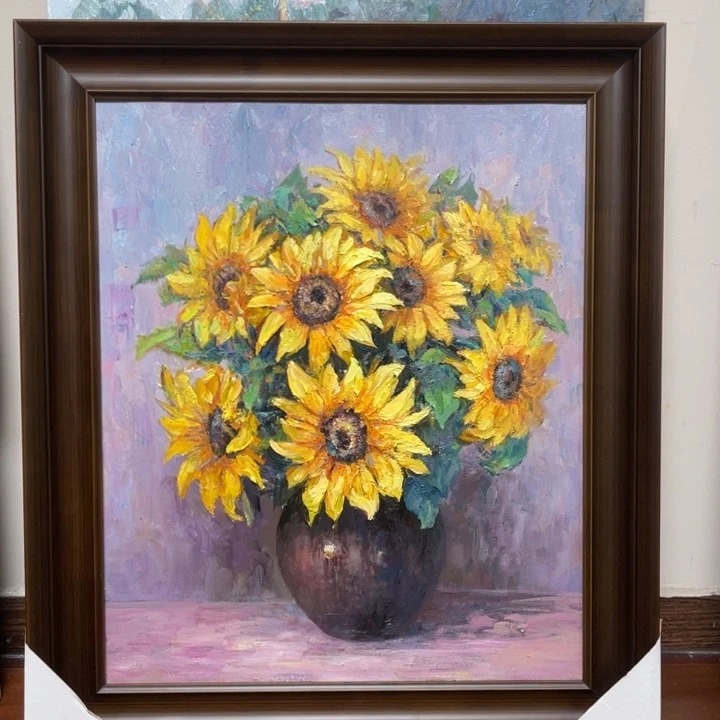 带灯款福利价纯手绘油画画芯尺寸50×60cm