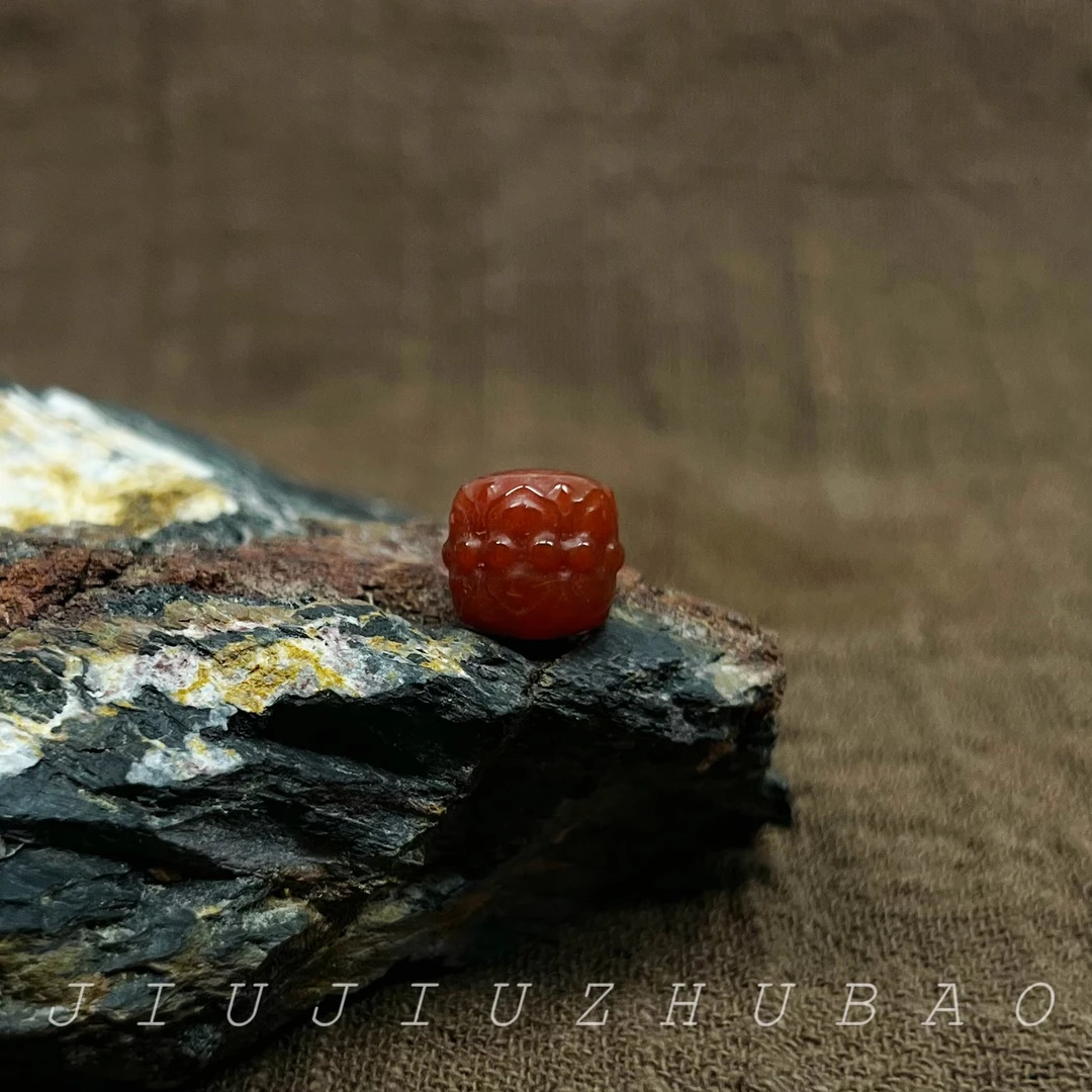 【九玖珠宝】天然玫红并蒂莲单珠卡约9.5*10mm【一颗装】L9010