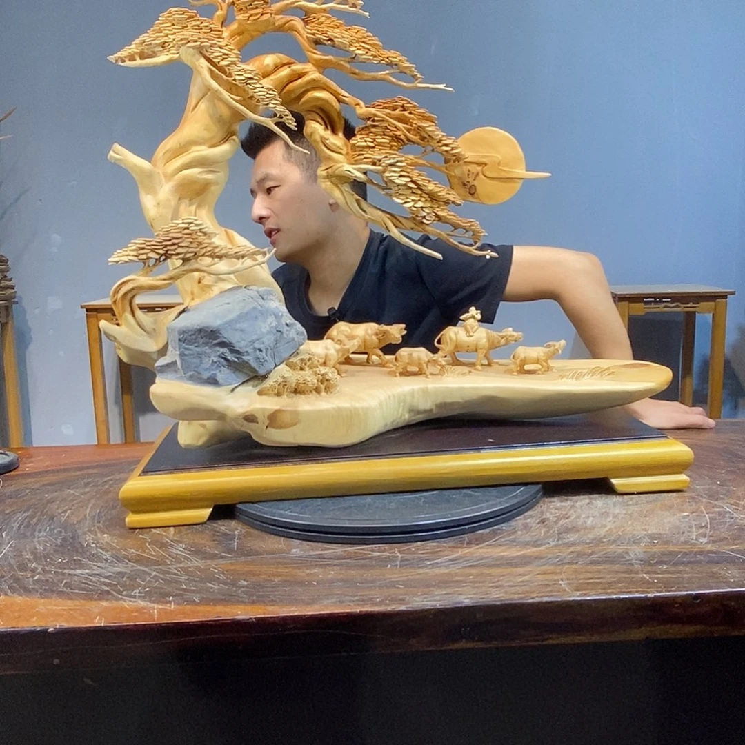 快***光柏木木雕工艺品摆件