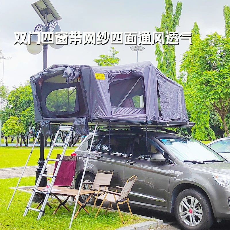 超薄硬壳户外皮卡越野车载免搭速开翻盖澳诺行4人超大车顶帐篷