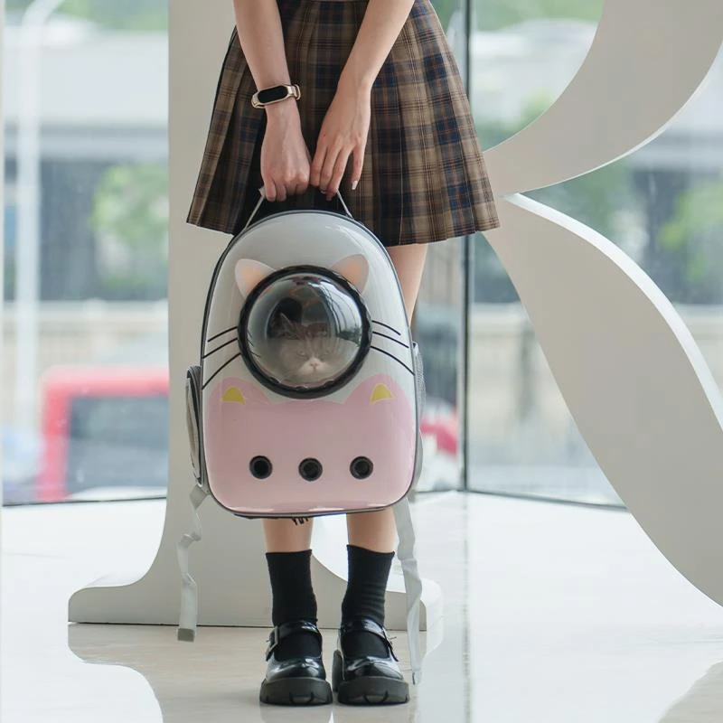 FAVMARTHA宠物猫包外出可携式猫揹包双肩书包猫咪太空舱包狗狗透