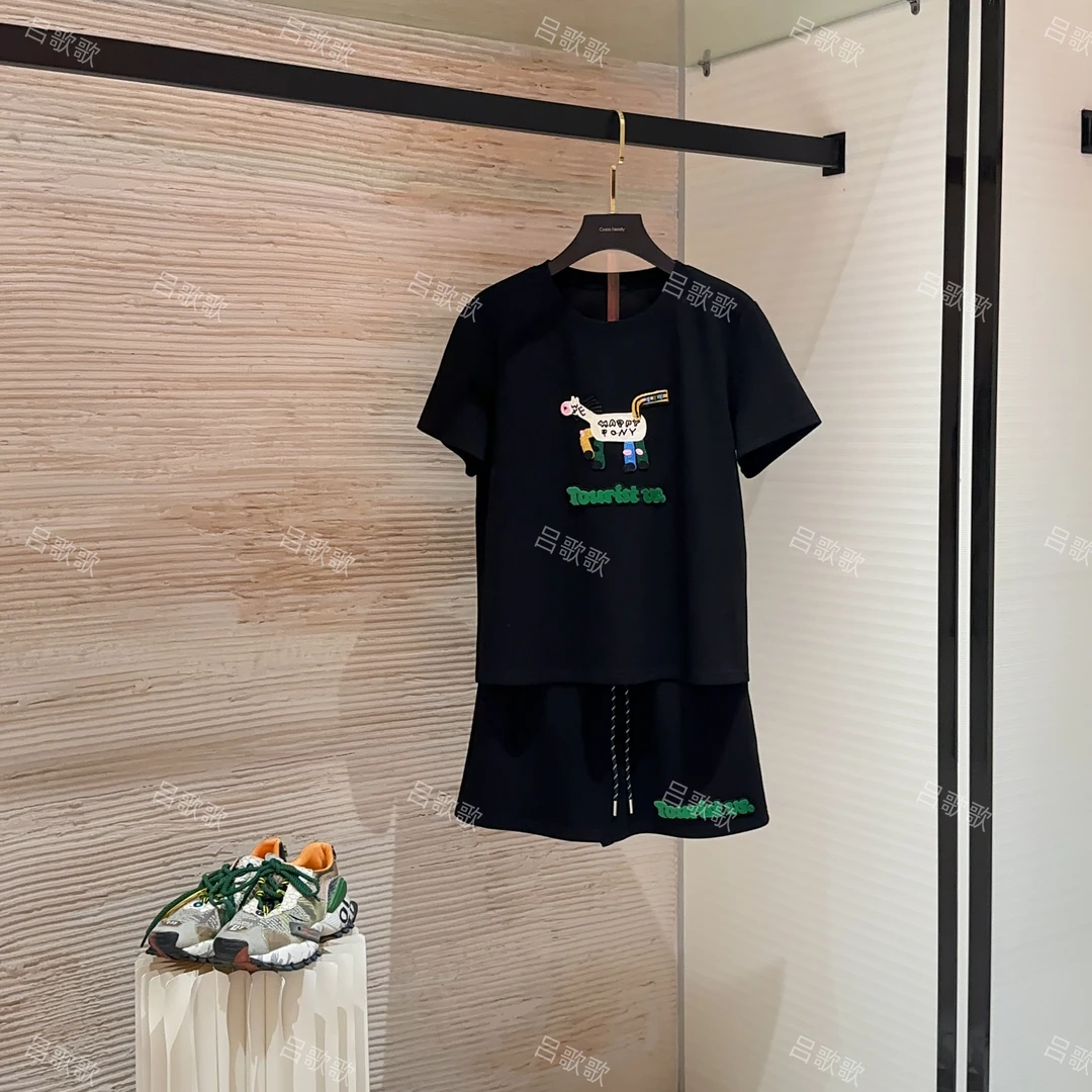 【YY高定】刺绣小猫款宽松版套装裙两件套连衣裙JC-A3566