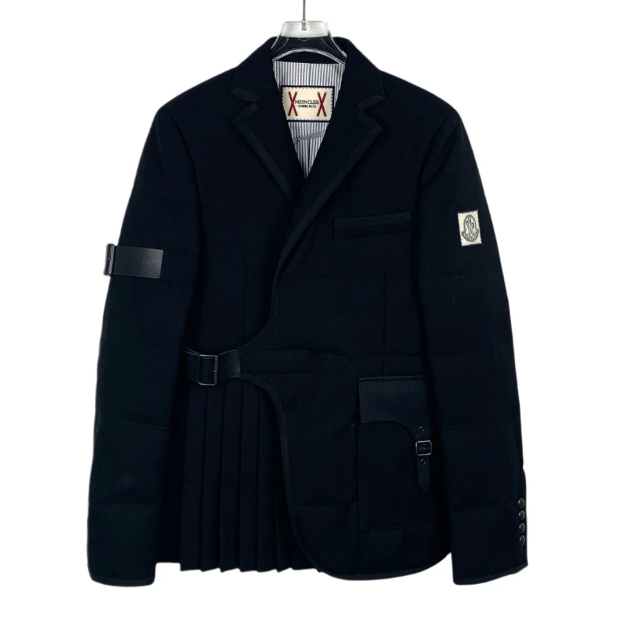 全新未使用 MONCLER MO620 tb合作款徽标贴饰角斗士羊毛外套 1码