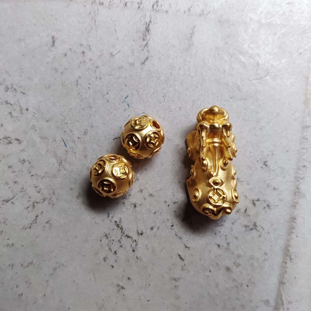 金元宝足金999貔貅珠子首饰