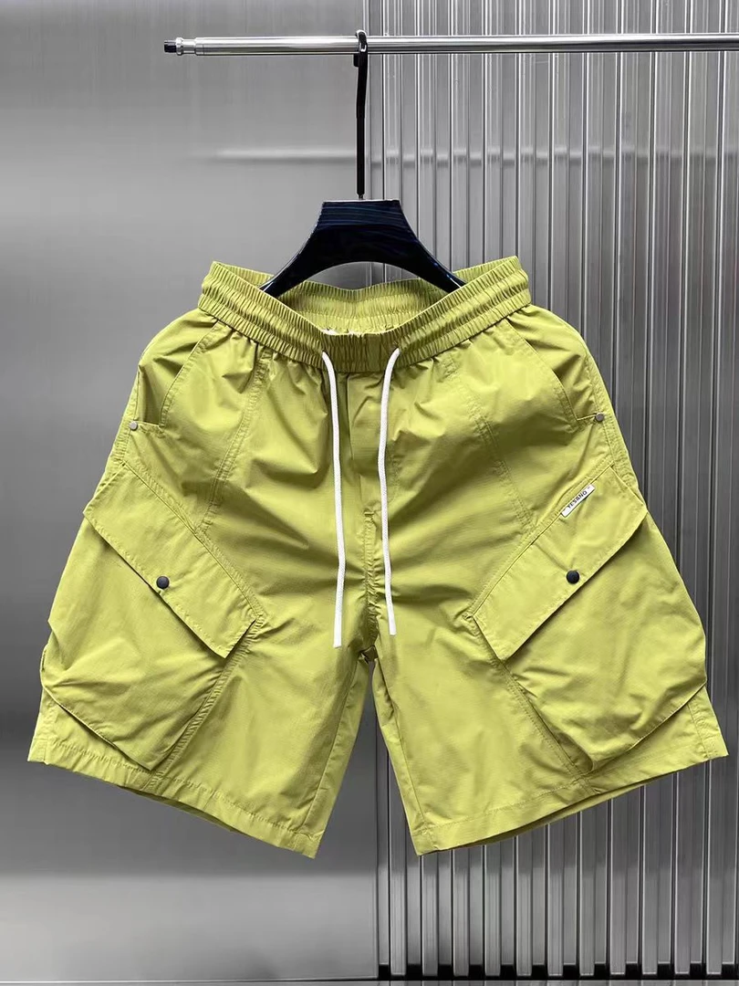 夏季新款中大童休闲短裤工装裤潮牌速干男童高级感薄款时髦五分裤