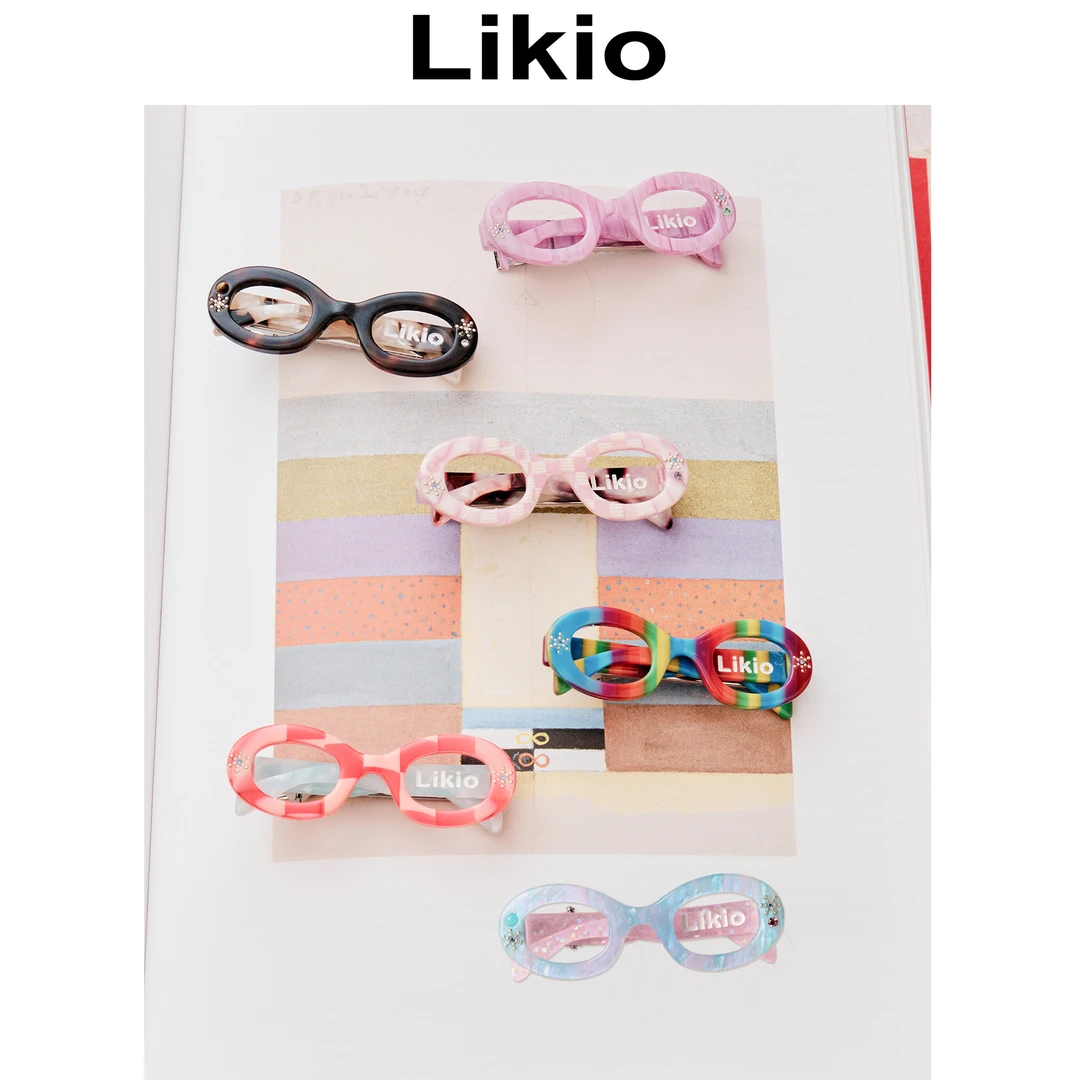 Likio 原创设计 Pop趣味眼镜立体边夹 发夹侧边发卡刘海头饰