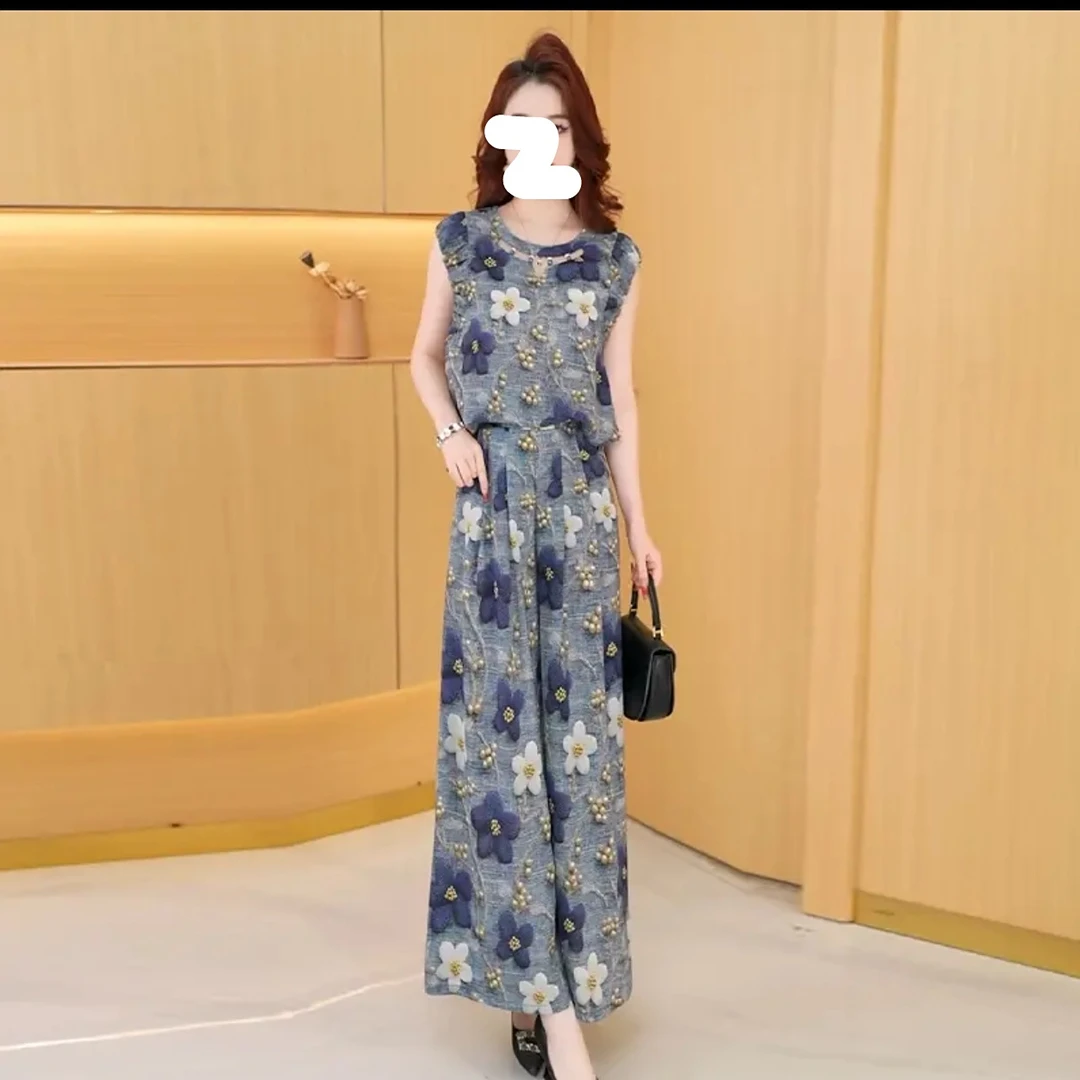 【两件套】夏季时尚女神修身洋气宽松气质休闲百搭显瘦减龄女装套