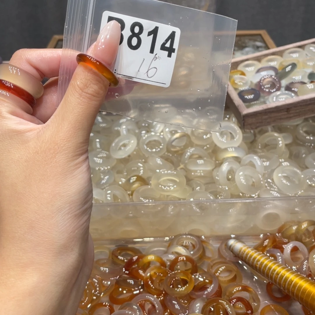 玛瑙/玉髓未镶嵌戒指814