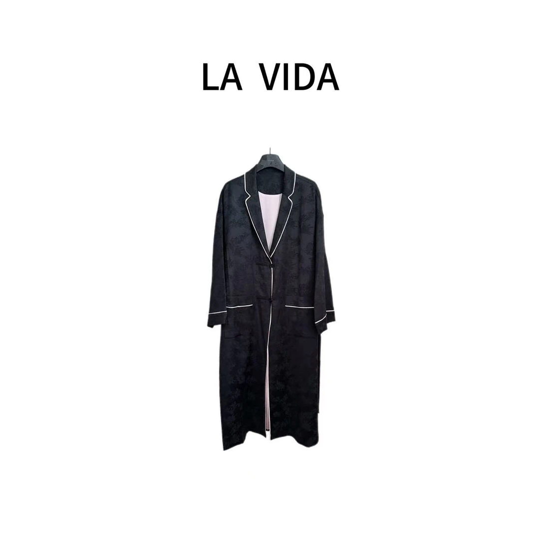 LA VIDA-「在家也要好看」醋酸提花睡袍