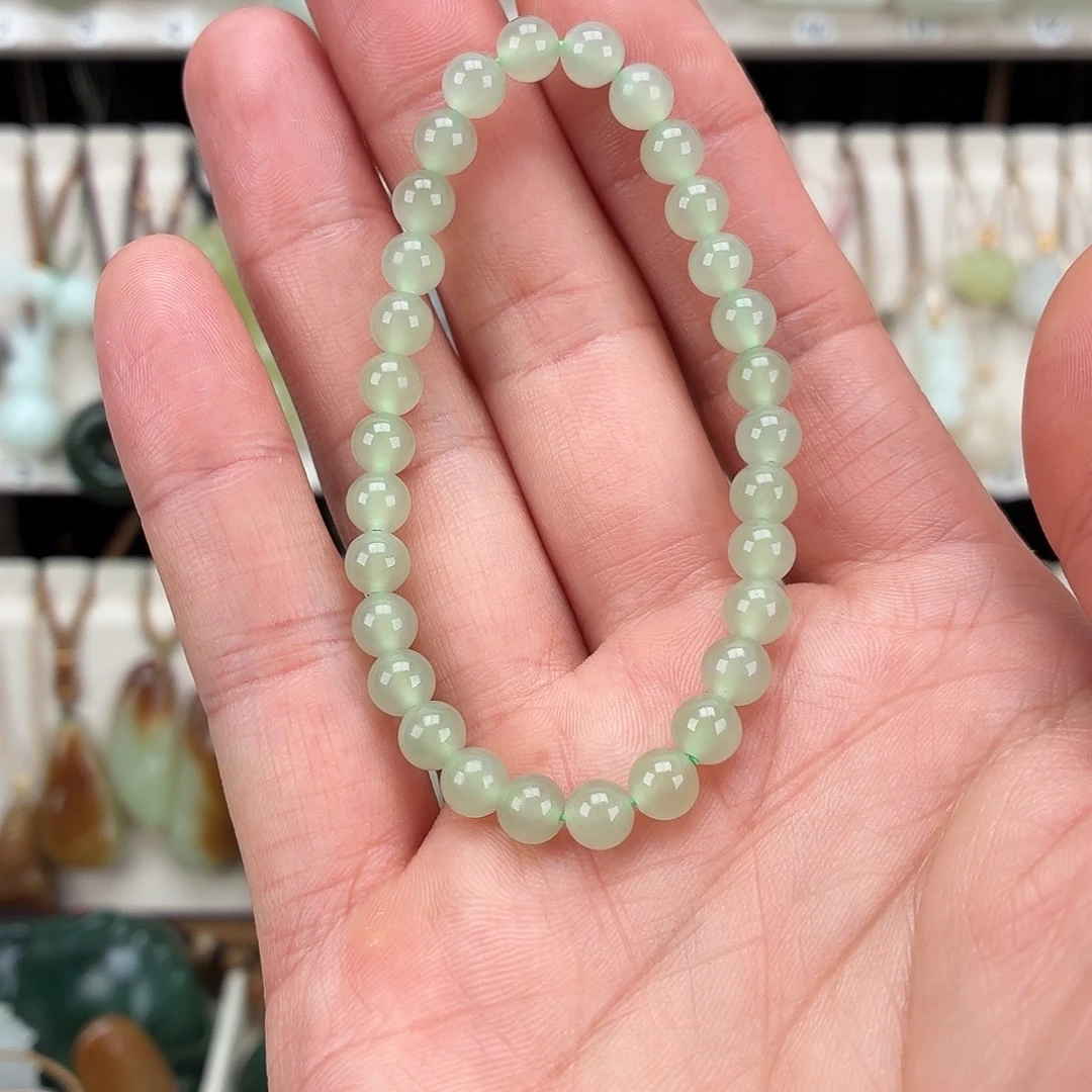 和田玉未镶嵌颈饰天然和田玉卡6左右晴水手串