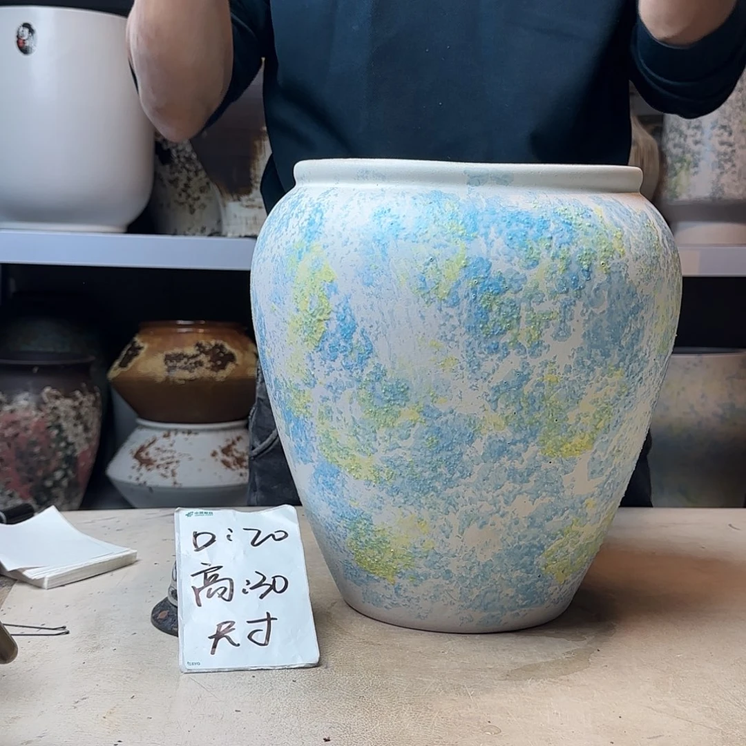 紫砂花盆尺寸20@30莫奈花园坛子