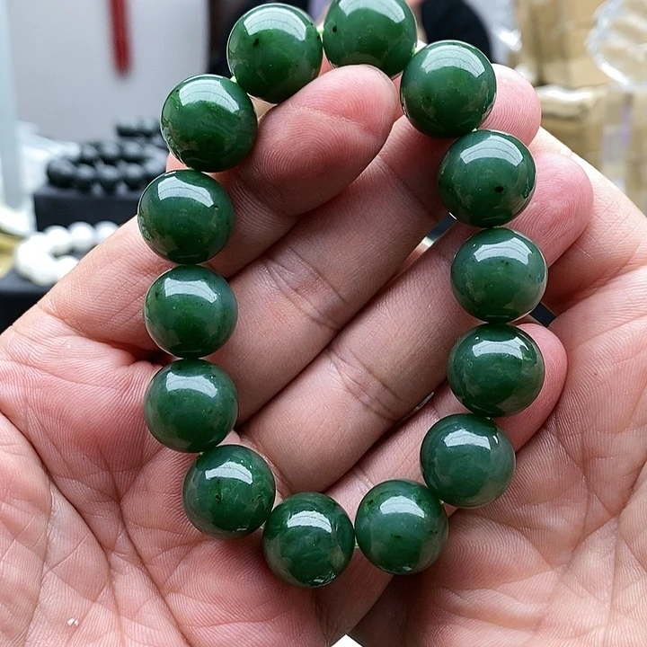 【闪购商品】未镶嵌手链和田玉碧玉16