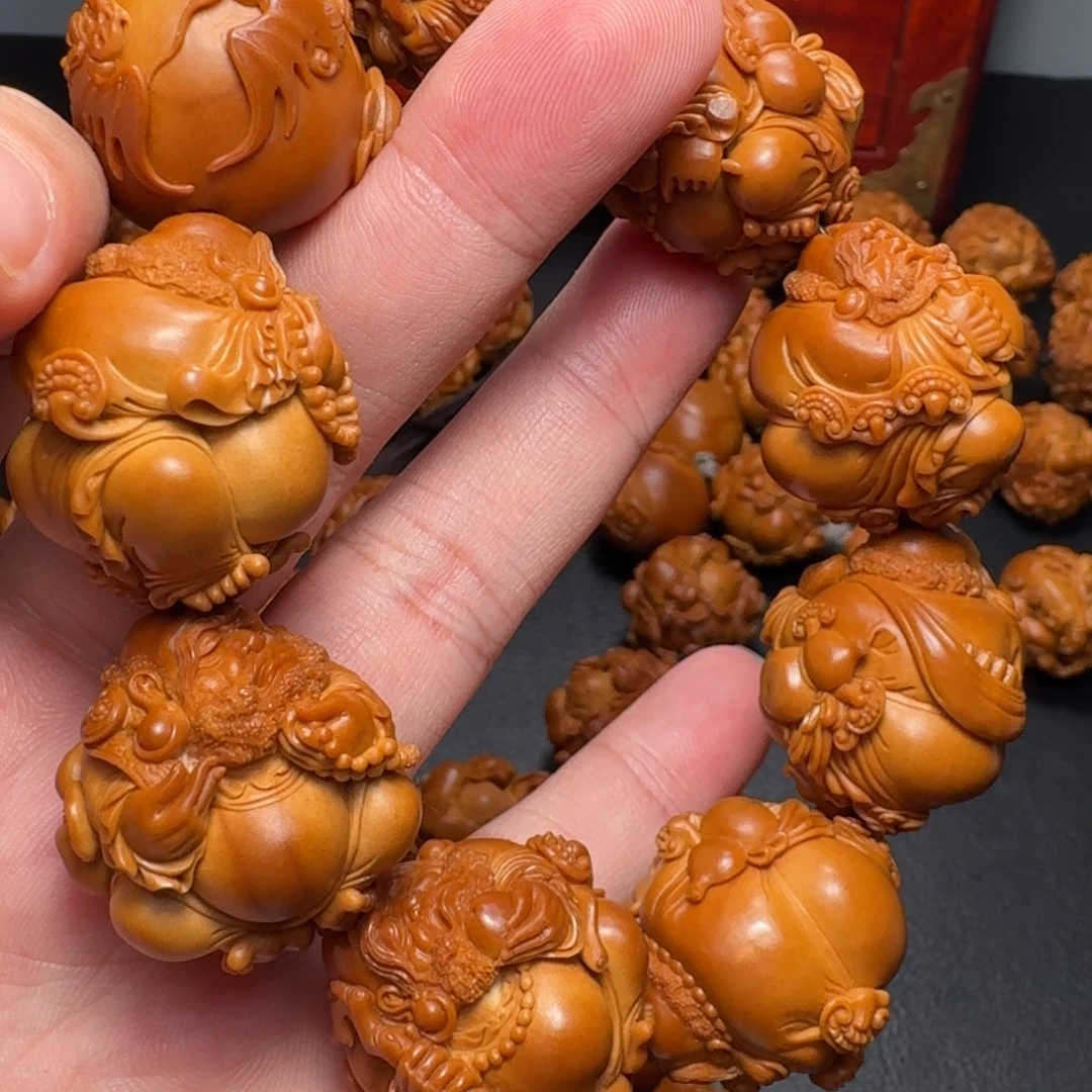 田***伟橄榄核手串/手链达摩