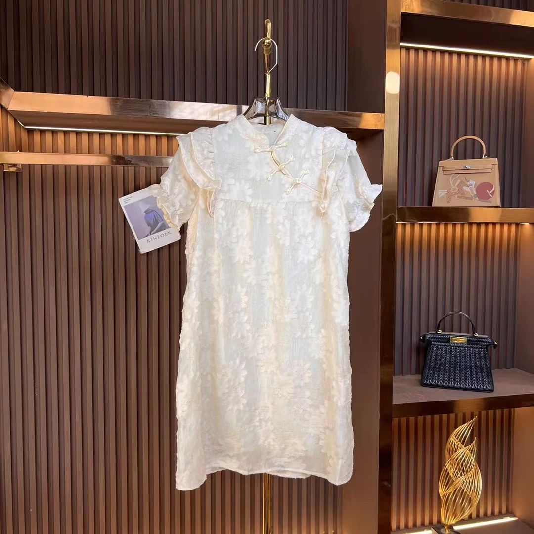 2025新款春夏秋连衣裙中国风公主时尚气质提花中长裙25021125