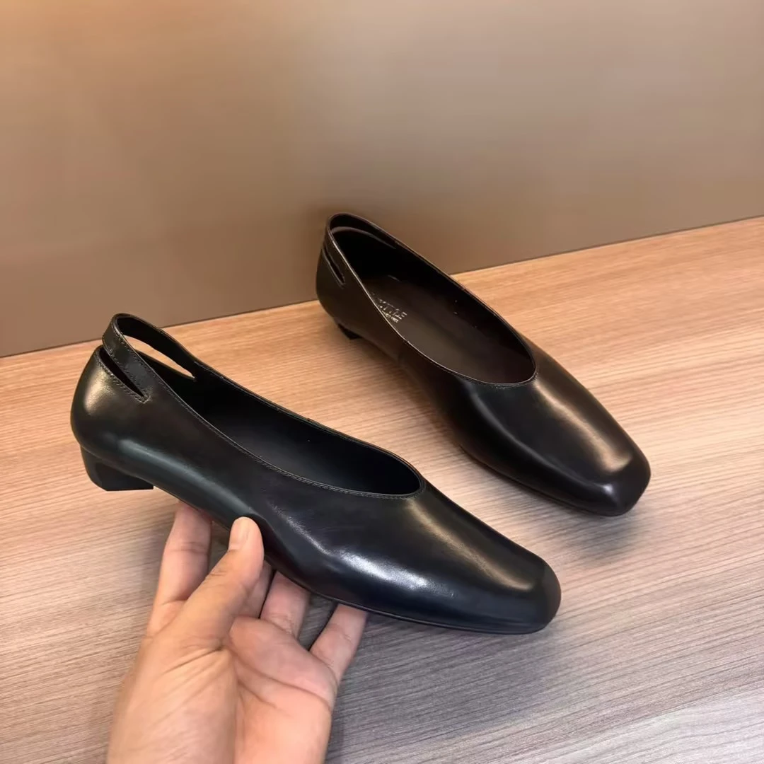 PurpleAngel轻奢高定/牛皮复古简约风新春爆款时尚百搭单鞋25820