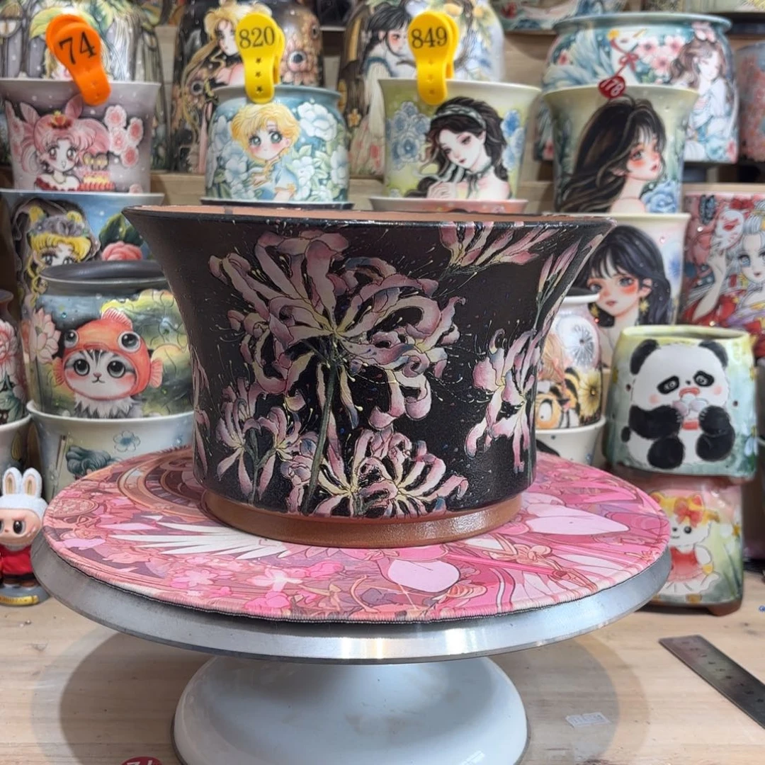 景德镇手绘花盆陶瓷22/14