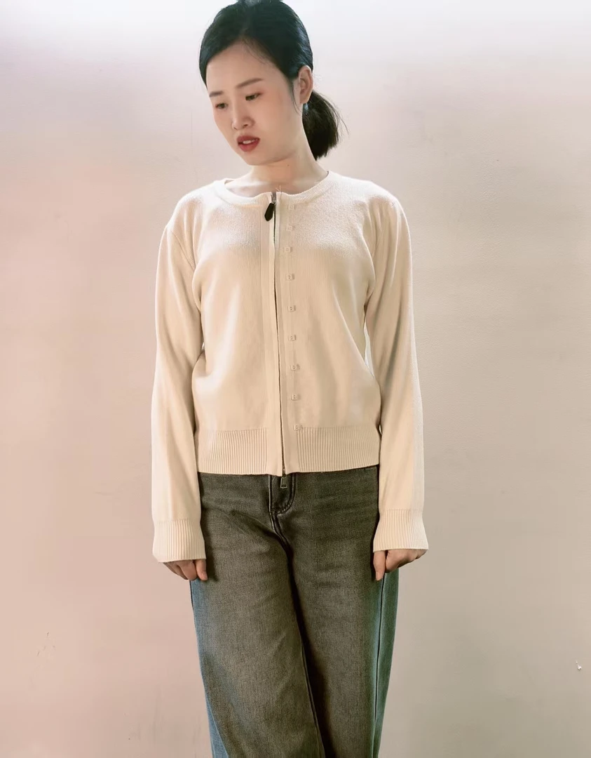 A11  拉链针织开衫