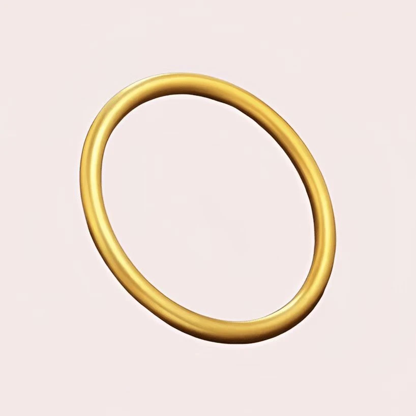 足金999素圈传承手镯