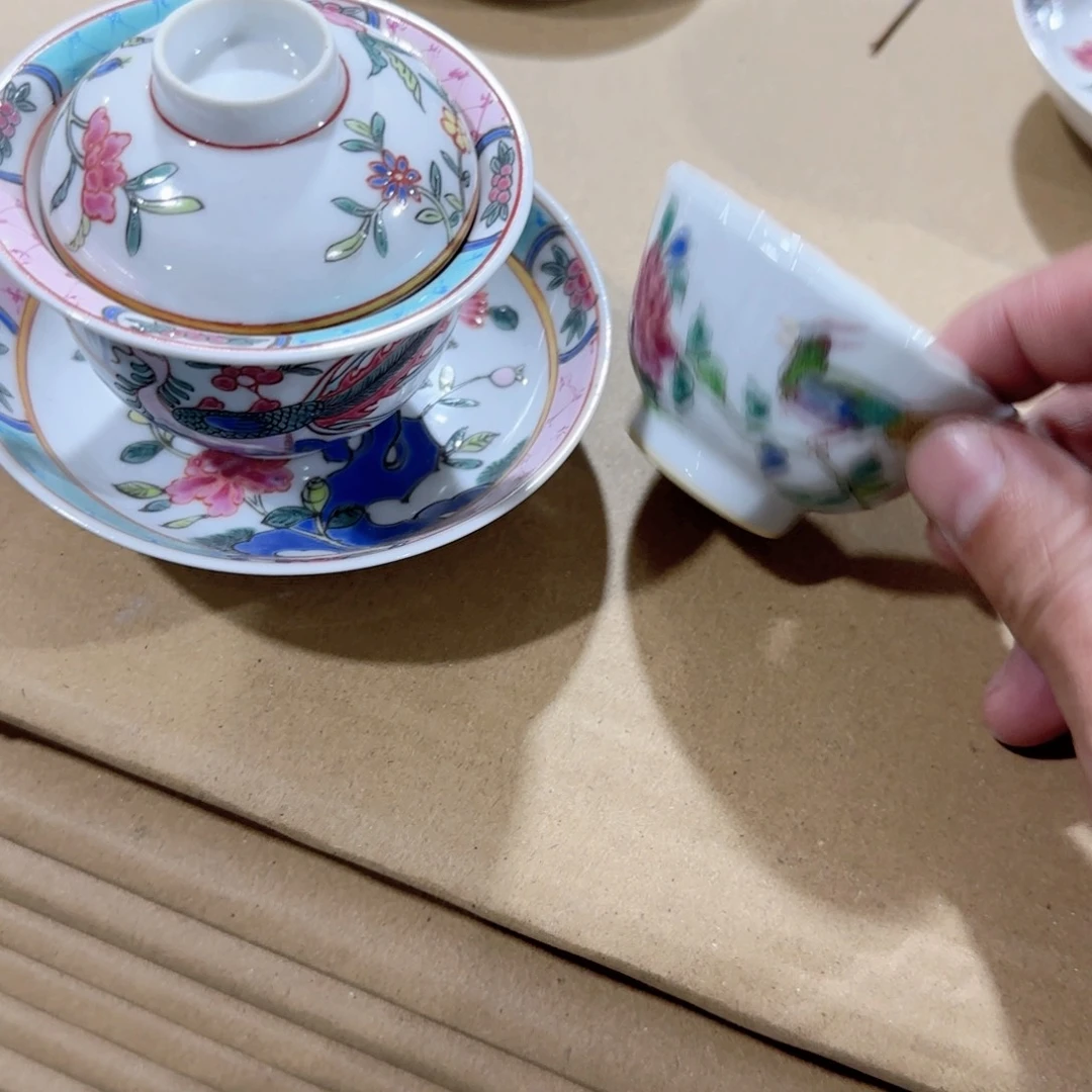 手绘瓷器，全部处理