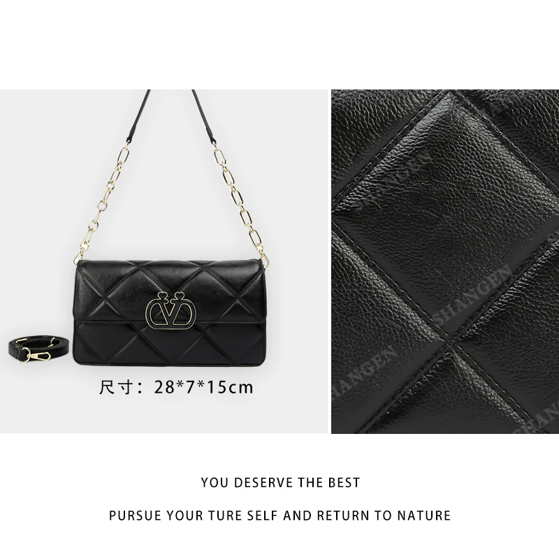 【尚恩CC】SKL-Z8256-黑色-轻奢时尚女士新款手提单肩斜挎包