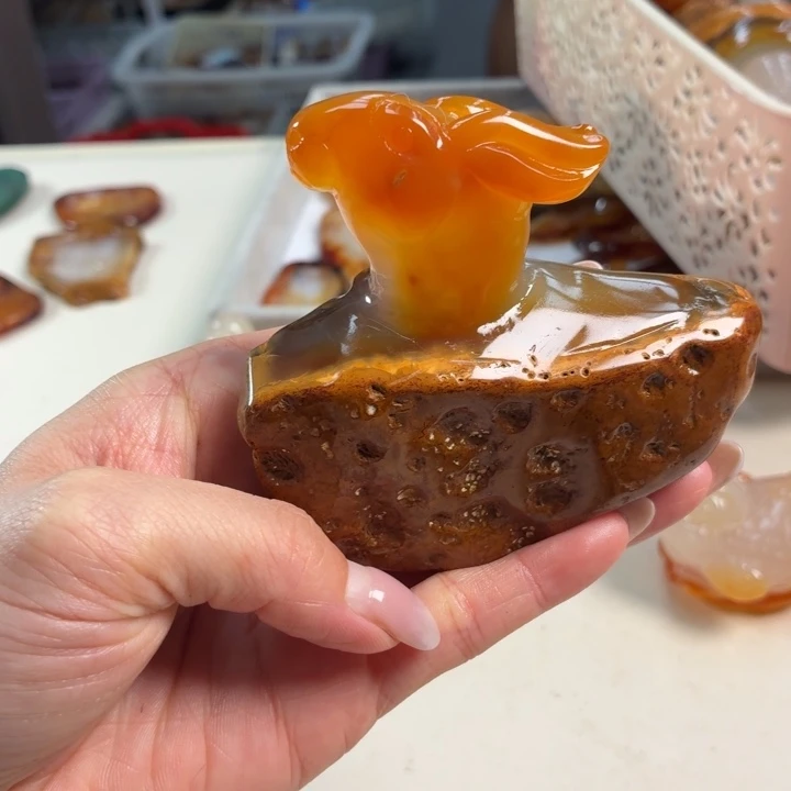 玛瑙/玉髓未镶嵌吊坠(不含链)