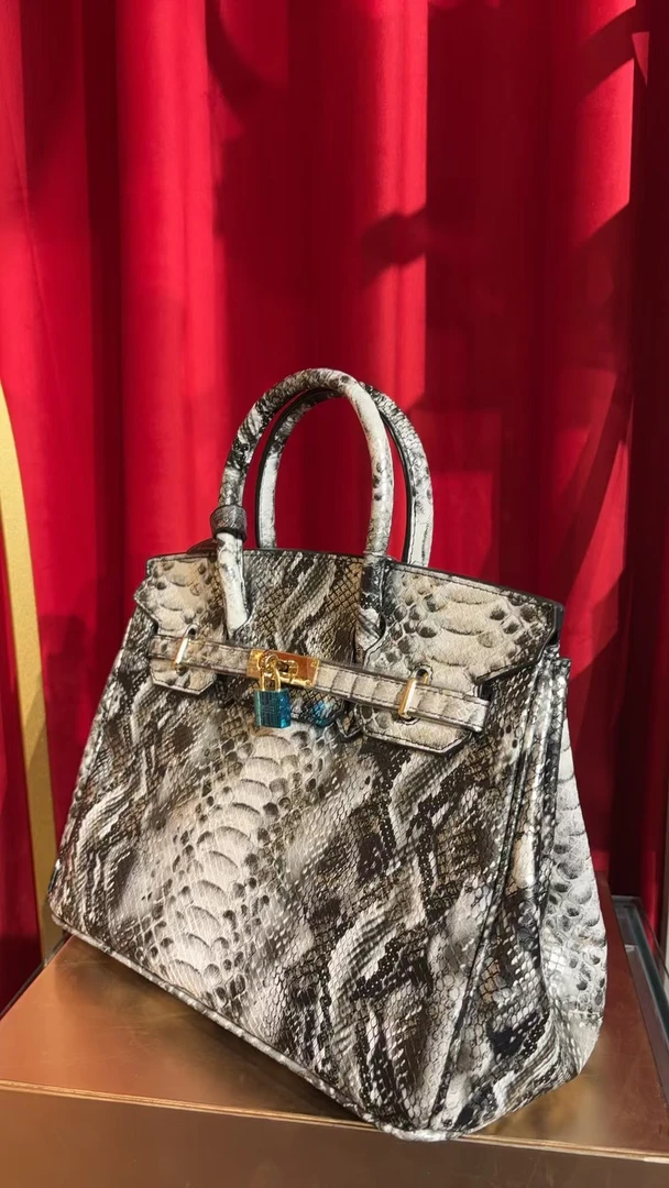 鸵鸟纹铂金包欧美风真皮单肩斜挎手提-涛017