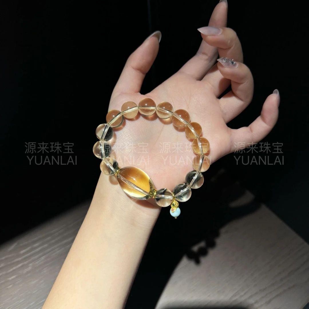 *金灿灿*天然黄水晶手串