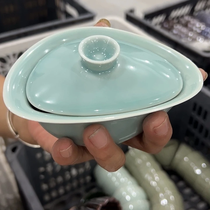 龙泉云间青瓷小米茶器