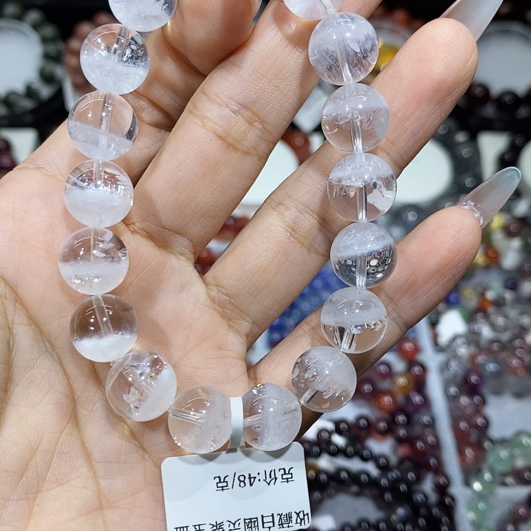 水晶手串未镶嵌白幽灵11