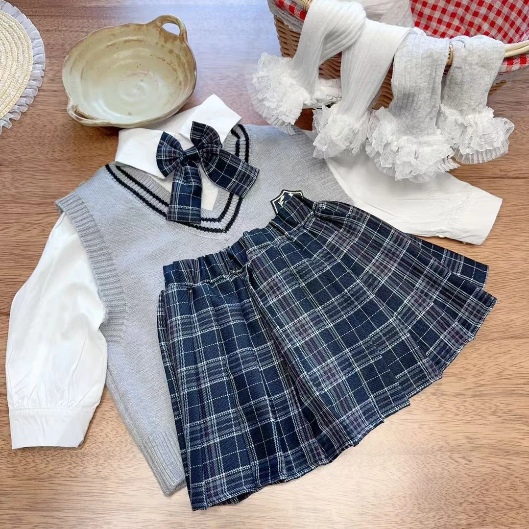 2025春季新款女童学院风jk三件套61028