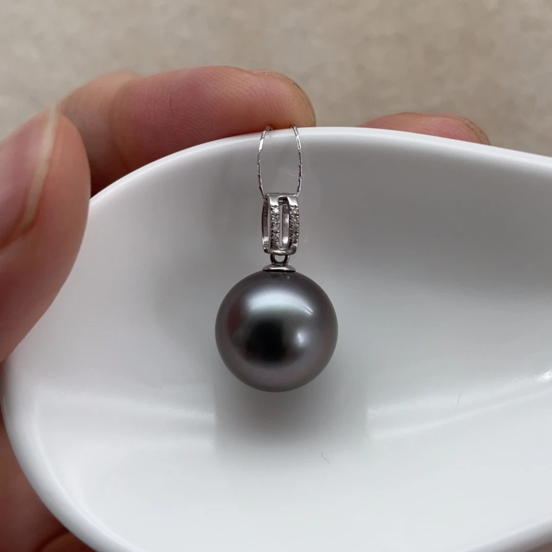 18K金镶嵌吊坠(不含链)海水珍珠12.1mm