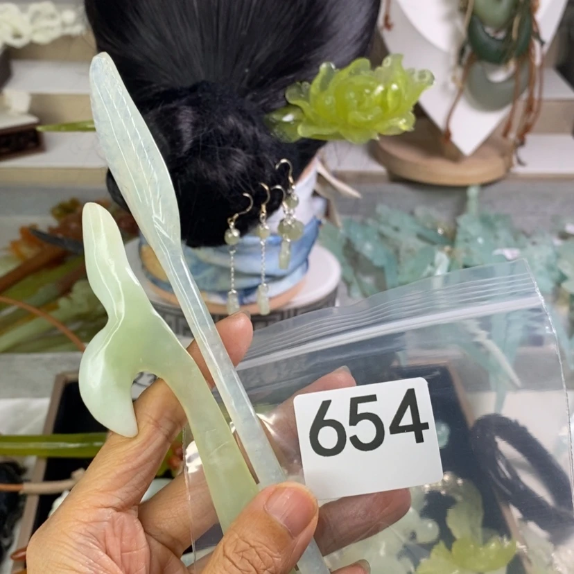 【闪购商品】岫玉发饰合金那**云