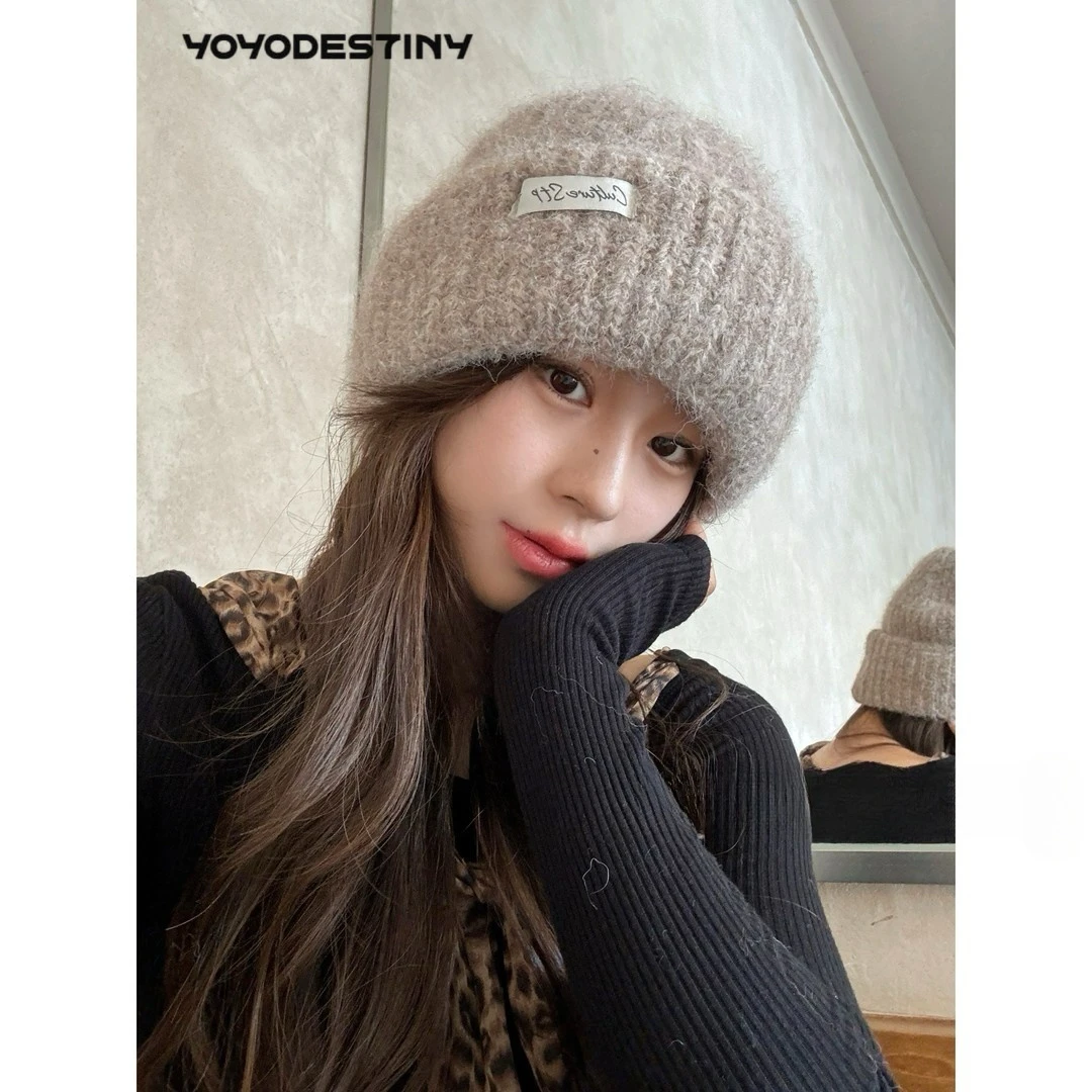 冬日温柔/柔软显脸小毛线帽加厚针织帽保暖百搭适合方圆脸秋冬季
