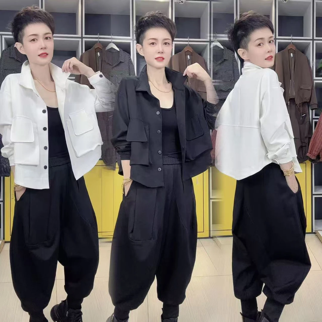 鑫8883-高级感斗篷款大兜短外套